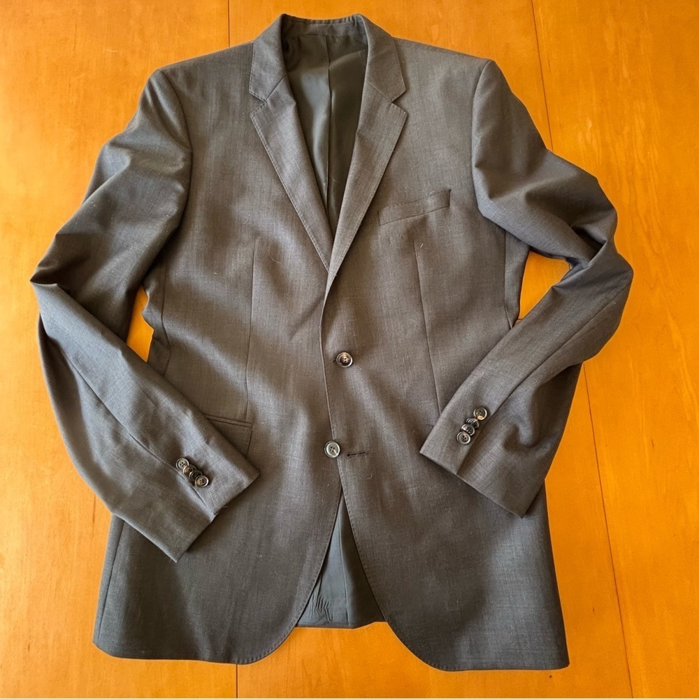 HUGO BOSS 42 L Jam75/Sharp3 Union Made in the USA Grey Suit